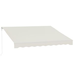 Tenda Parasole Elettrica Retrattile 3x3,6m Color Crema con Protezione UV e Telecomando per Comfort Esterno - Product Image 1