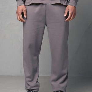 Pantalon de survêtement en coton personnalisé pour homme, taille élastique avec cordon de serrage, coupe décontractée, jambe droite, doux, respirant - Product Image 3