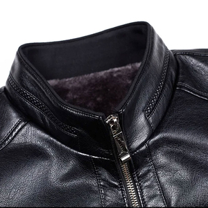 2026 Leather <b>Jacket</b> for Men Motorcycle Fashion Trend Slim Fit Custom Leather <b>Jacket</b> Oversized Stand Neck Pu Men's Leather <b>Jacket</b> - Product Image 6