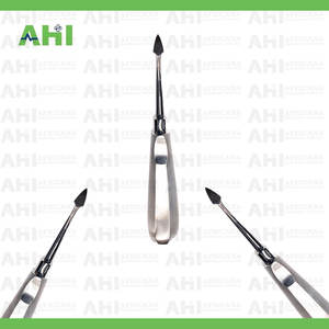 Élévateur de racine AHI 36 manuel en acier inoxydable certifié CE Classe I, instrument dentaire argenté avec poignée ergonomique, garantie 2 ans - Product Image 3