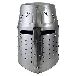 Casco Templario Medieval de Acero Suave con Diseño de Cruz, Pulido a Mano, Armadura de Cruzado para Exhibición Histórica, Recreación, Halloween - Product Image 1