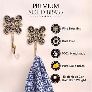 Porte-manteau, sacs et serviettes mural moderne en métal noir à double crochet, forte capacité de charge, pour la maison et le bureau - Product Image 2