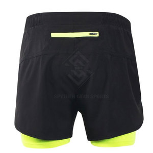 Best Selling High Quality <b>Mid</b> Waist Solid Double <b>Layer</b> Shorts Custom Made Casual Wear Men Polyester/Cotton Quick Dry Breathable - Product Image 3