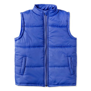 Gilet matelassé léger personnalisé pour homme, sans manches, chaud, isolé, pour l'extérieur, avec col montant et logo frontal - Product Image 3