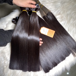 Gros naturel noir SDD Super Double dessiné vietnamien cheveux humains matière première os droite trame/faisceau 30 pouces 1B couleur - Product Image 5