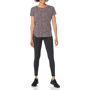 Camisetas de Cuello Redondo para Mujer en Tonos Cálidos, al por Mayor, de Poliéster/Algodón, Estilo Urbano Holgado, Verano, Secado Rápido, Ecológicas - Product Image 3