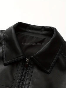 Chaqueta de moda de cuero auténtico con cremallera personalizada para hombre de buena calidad a precios mayoristas chaquetas de moda de cuero de color personalizado - Product Image 4