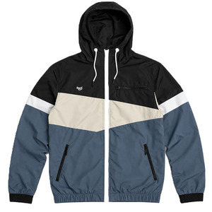Customized Hooded Nylon Windbreaker <b>Men's</b> <b>Jackets</b> OEM Lightweight <b>Waterproof</b> Color Block Zip Up Outerwear Wholesale Manufacturer - Product Image 3
