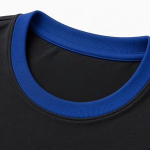 Camiseta de Manga Corta para Hombre, Color Azul Rey Oscuro, Cuello Redondo, con Bordado de Letras Griegas, Franja en Contraste, para Fraternidad Universitaria - Product Image 6