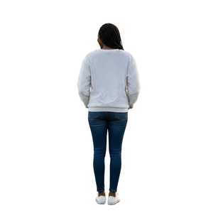 Sweat-shirt à logo en fourrure pour femmes Jack and Jill, col rond en sherpa, manches longues, pull d'hiver confortable, doux, chaud, tendance - Product Image 3