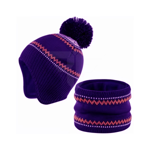 Satin Lined Solid Hand Drawn Knit Beanie <b>Hats</b> Unisex Thick Baggy Faux Fur <b>Pompom</b> Winter Ribbed Chunky Travel Beach - Product Image 1
