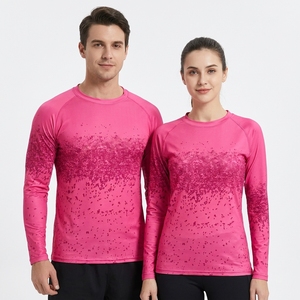 Camiseta Deportiva de Manga Larga para Hombre, Protección UV, Impresión por Sublimación Azul, Secado Rápido, Spandex, Poliéster, para Natación, Surf, Deportes Acuáticos, Ropa Deportiva para Adultos - Product Image 2