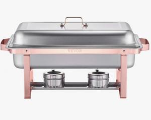 Juego de 2 Recipientes Rectangulares de Acero Inoxidable de 8 Cuartos de Galón para Buffet y Catering, al Mejor Precio - Product Image 3