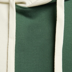 Sudadera con Capucha a Rayas para Hombre de Alta Calidad, Verde y Blanco, Corte Regular Informal, con Bolsillo, Felpa Francesa de Algodón, para Otoño - Product Image 5
