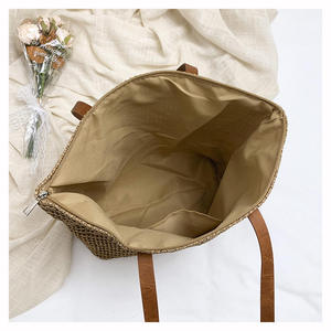 Bohemian Natural yarn bag Brown Palm <b>Tree</b> Woven Tote Bag Versatile Handmade Shoulder Bag for Daily Wear Stylish Gift - Product Image 2