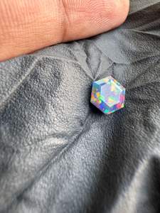 Opale d'Éthiopie synthétique de laboratoire, taille hexagonale, cabochon, multi-feu, 8 mm, meilleure qualité, pierre précieuse en vrac pour la fabrication de bijoux K Gems - Product Image 6