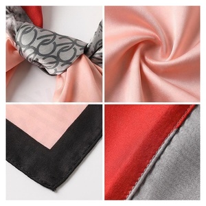NORTH APPROACH Women's Square <b>Silk</b> Scarf Floral Print Elegant Multi-Functional Fashion Accessory All Seasons - Product Image 4