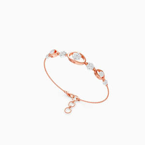 0.69 Ct Lab Grown Diamond Elegant <b>Bracelet</b> In 9K Yellow White And Rose Gold - Product Image 2