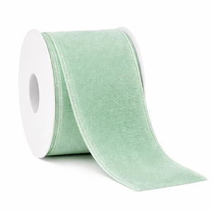 Cinta de Terciopelo de una Cara de 31 mm de Neelkamal Industries, 100% Poliéster, Resistente al Encogimiento, Decorativa para Envolver Regalos y Adornos de Ropa - Product Image 1