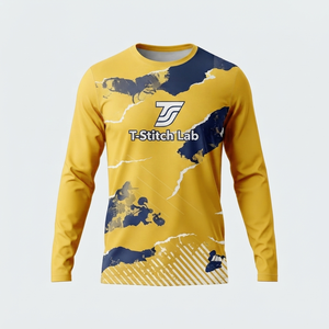 T-shirt à manches longues pour homme, dernier design, très vendu, impression par sublimation, coupe ample, séchage rapide, écologique - Product Image 5