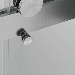Doppia porta scorrevole doccia senza cornice con pista in nichel spazzolato 23 d02p008bn - Product Image 6