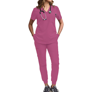Medical Scrub Suit Uniform Hospital Nursing <b>Set</b> Custom Logo Wholesale <b>Doctor</b> Scrub Shaghaf Sports Wear Impex Sc2 100% Polyester - Product Image 5