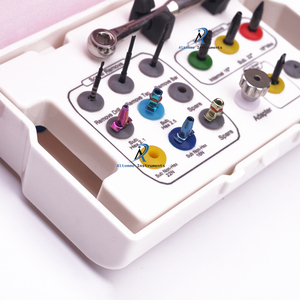 Kit de Extracción Dental Completo, Fresas con Recubrimiento de Diamante, Juego de Instrumentos Quirúrgicos Manuales de Acero Inoxidable Reutilizables, Ergonómicos, para Implantes, con Certificación CE - Product Image 3
