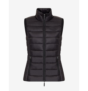 Winter Eco-friendly Breathable Lightweight Casual Sleeveless <b>Women</b> Woven Windproof Zipper Bubble Outer Wear Puffer <b>Vest</b> 100% - Product Image 2
