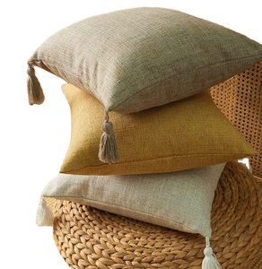 Modern Square Woven Linen <b>Cushion</b> <b>Cover</b> for Home Use - Product Image 1