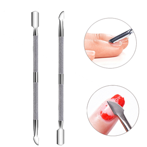 Empujador de Cutículas Profesional de Doble Punta de Acero Inoxidable Desechable de Alta Calidad, Herramienta de Manicura de Doble Uso, Removedor de Pegamento - Product Image 3