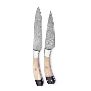 Ensemble de couteaux de cuisine haut de gamme en acier Damas, style contemporain, couteaux de chef professionnels, construction durable, parfait pour la maison moderne - Product Image 5