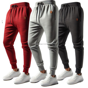 Men's Activewear <b>Joggers</b> Sweatpants Elastic Waist Flat Front <b>Stacked</b> Outdoor Sweat Pants Casual Style Cotton Track Pant Trousers - Product Image 1