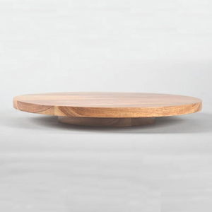 Bandeja giratoria Lazy Susan de madera de excelente calidad y diseño moderno para utensilios de cocina y repostería, de Blossom Craft India. - Product Image 4