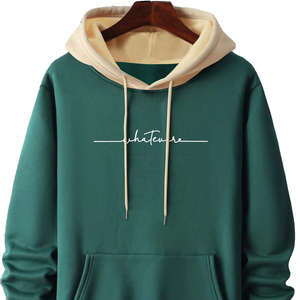 Sudadera con Capucha Verde para Mujer, con Cualquier Estampado, de Algodón y Fibra de Bambú, Informal, para Otoño, con Logotipo Frontal, Bolsillos, Transpirable - Product Image 5