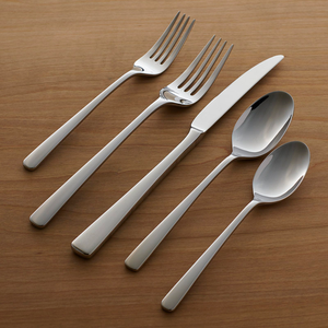 Premium <b>Silver</b> Mirror Finish Steel Cutlery <b>Set</b> Forks Knives Spoons for Hotel Dining And Events - Product Image 4