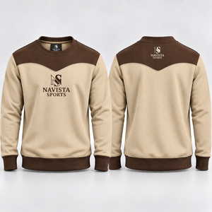 Sudadera de Algodón Grueso con Cuello Redondo y Forro Polar Ecológico para Hombre, Corte Regular, Hombros Caídos, Diseño con Pedrería - Product Image 1