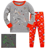 Conjunto de Pijamas para Niñas, 100% Algodón, Tejido de Rizo, Casual, Transpirable, Térmico, de Secado Rápido, Tallas Grandes, Estampado, Color y Talla Personalizables