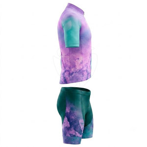 Ensemble de cyclisme sur route pour hommes : maillot de performance personnalisé et short à bretelles, ensemble de vêtements de sport athlétiques anti-humidité - Product Image 2