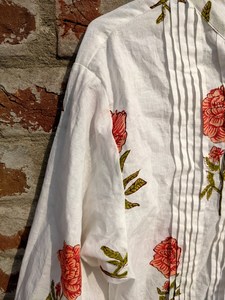 Robe mi-longue en coton indien tissé, imprimée à la main, écologique - Product Image 4