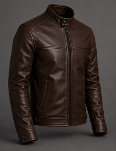 Veste en cuir de haute qualité pour hommes, très élégante et stylée - Product Image 3