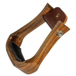 Estribos de Madera de 2 Pulgadas para Montar a Caballo al Estilo Occidental, Estribos de Madera con Acabado Brillante Profesional, Superficie Ancha y Antideslizante - Product Image 2