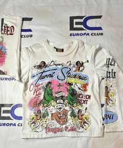 เสื้อยืดแขนยาวผ้าฝ้ายออร์แกนิคคอกลมสำหรับสตรีทเสื้อยืดแขนยาวพิมพ์ลายสไตล์สตรีท DTG - Product Image 6