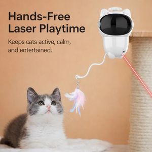 Jouet pour chat intelligent automatique moderne à laser, en vrac pour fournisseurs, anti-anxiété, détection de mouvement, interactif, teaser, faible bruit, longue durée - Product Image 6