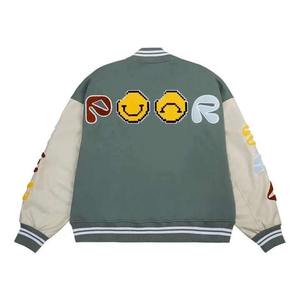2026 Custom Men's Varsity Jacket Uniform Classic Letterman Style Wool and PU Leather Bomber <b>Coat</b> with Logo for Team - Product Image 3