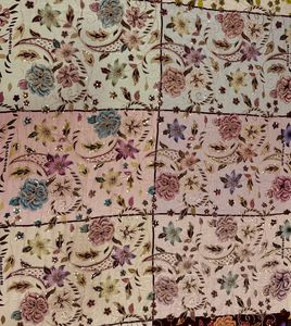 Tissu Jacquard Brocart Brodé Schiffli en Dentelle Miel, Impression Personnalisée, Tricoté, Poids Moyen 200g/m, Largeur 43/44 pouces, pour Femme - Product Image 1