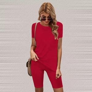 Conjunto de camiseta y pantalón corto de gran tamaño para mujer, gran oferta, 2022 - Product Image 3