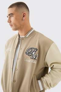Chaqueta Varsity de Invierno para Hombre, de Lana y Piel de Oveja, Resistente al Viento, Personalizada con Letras Bordadas, Estilo Urbano, Talla Grande - Product Image 3