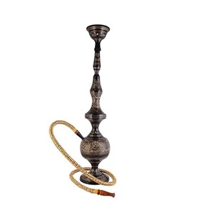 Cachimba Metálica Hecha a Mano para Colección de Decoración Cultural con Forma Tradicional y Acabado Decorativo Hermoso - Product Image 1