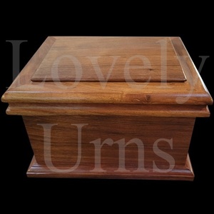 Wholesale stately wood cremation urns in 2 sizes adult medium <b>keepsake</b> memorial <b>ashes</b> container - Product Image 4