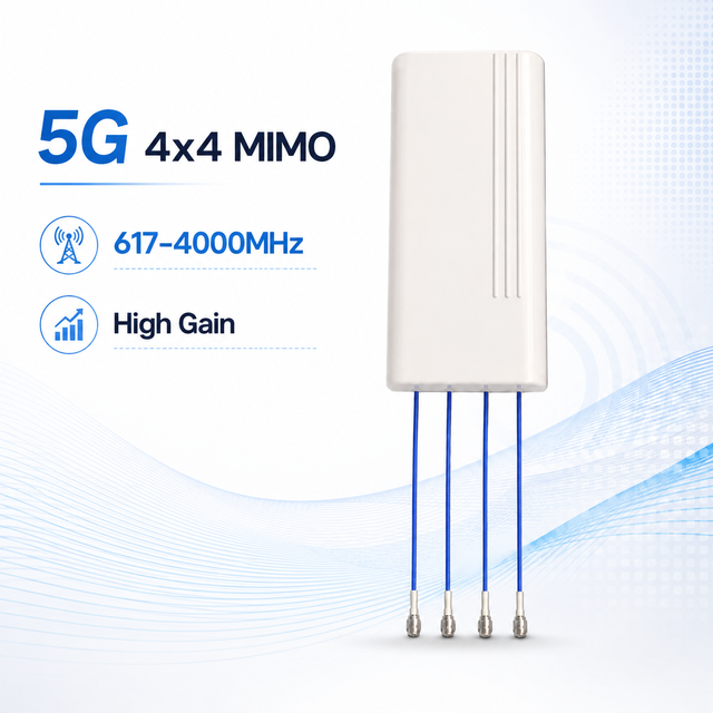Outdoor 5G MIMO 4*4 WiFi Router with SIM Card Slot High Gain Weatherproof IP67 Long Range Wireless CPE Antenna